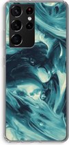 Case Company® - Samsung Galaxy S21 Ultra hoesje - Dreaming About Whales - Soft Cover Telefoonhoesje - Bescherming aan alle Kanten en Schermrand