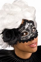 verkleedmasker dames polyester zwart one-size