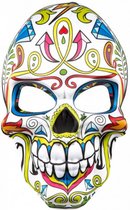 gezichtsmasker Day of the Dead polyester wit one-size