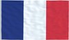 Senvi Printwear - Flag France - Grote Franse vlag - Gemaakt Van 100% Polyester - UV & Weerbestendig - Met Versterkte Mastrand - Messing Ogen - 90x150 CM - Fair Working Conditions- Frankrijk