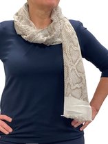 Langwerpige sjaal - viscose - snakeprint