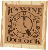 bordje Wine O'Clock 20 cm hout naturel