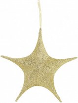 kersthanger glitter ster 40 cm polyester goud