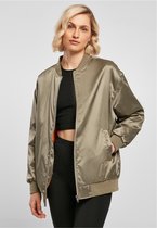 Urban Classics Bomber jacket -S- Oversized Satin Groen