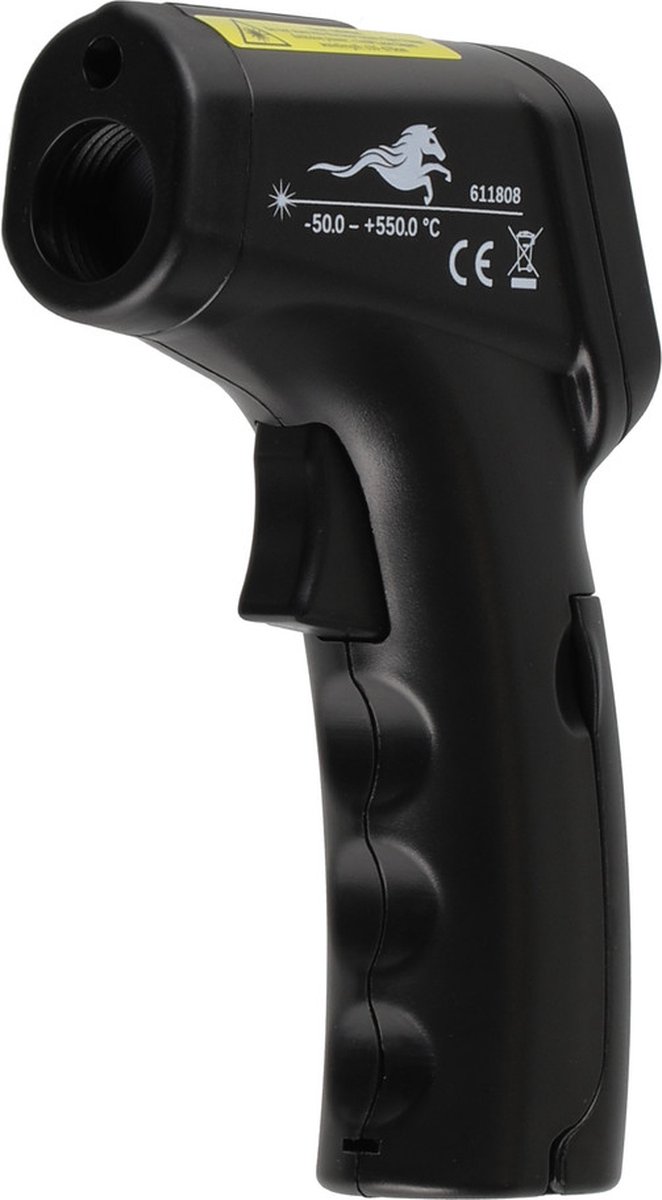 Mustang Digitiale Infrarood thermometer - 550+ Graden Celsius - LCD-scherm - Met achtergrondverlichting
