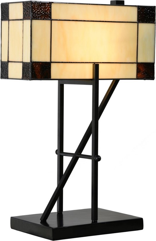 Tiffany Tafellamp Geometric - Art Deco Trade - Coloured by Art