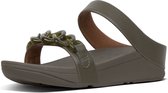 FitFlop Fino Tortoiseshell Chain Slide GROEN - Maat 37