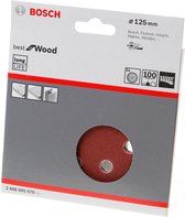 Bosch Disque abrasif 8 trous bois et peinture diamètre 125mm K100 blister de 5 disques