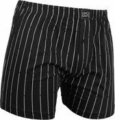 Gino Santi Klassieke zwarte streep boxershort 100% katoen Maat S