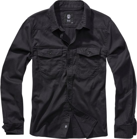 Brandit - Flanellshirt Overhemd - XXL - Zwart