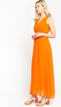 LOLALIZA Maxi wikkeljurk - Oranje - Maat 36