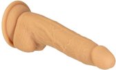 Dildo met zuignap - siliconen dildo met zuignap - realistische flexibele dildo - dildo ook voor anaal gebruik - 18.5 CM wit