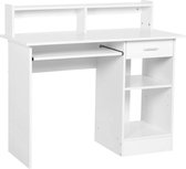 Bureau, computertafel met legplank, bureautafel, pc-tafel voor thuiskantoor, 106 x 50 x 94 cm