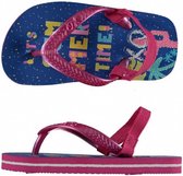 teenslippers Summer Time meisjes blauw/roze mt 19-20