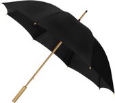 paraplu 102 cm bamboe/polyester zwart