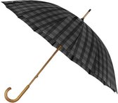 paraplu 89 x 105 cm polyester/fiberglass zwart/grijs