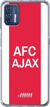 6F hoesje - geschikt voor Motorola Moto G9 Plus -  Transparant TPU Case - AFC Ajax - met opdruk #ffffff