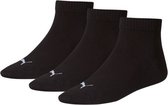 sokken Quarter Training katoen zwart 3 paar mt 39-42