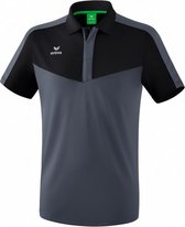 poloshirt Squad heren polyester grijs/zwart maat L