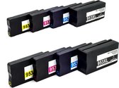 Inktdag inktcartridge voor HP 953/HP 953XL inktcartridges multipack, hp 953xl inktcartridges van 8 kleuren (2*BK, C, M en Y) voor HP OfficeJet Pro 8740, 8719, 8720, 8710, 8715, 872