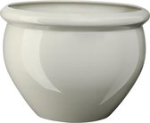 PoeTIC - Siena Nobile schaal 38 asgrijs glanseffect - Ø38 x H29 cm - 22 L