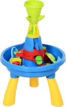 HOMCOM Kinderspeeltafel zandbaktafel met 21 stuks. Accessoires educatief speelgoed 3 jaar PP 343-028