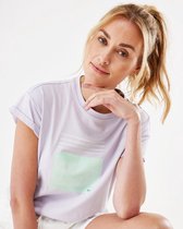 Loose Fit Printed T-shirt Dames - Lila - Maat XXL