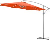 Offset-paraplu - UV-bescherming - Waterbestendig - 180 g/m2 - Terracotta - Plaatstandaard - 300 cm