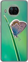 Geschikt voor Xiaomi Mi 10T Lite 5G hoesje - Vlinder - Gras - Licht - Siliconen Telefoonhoesje