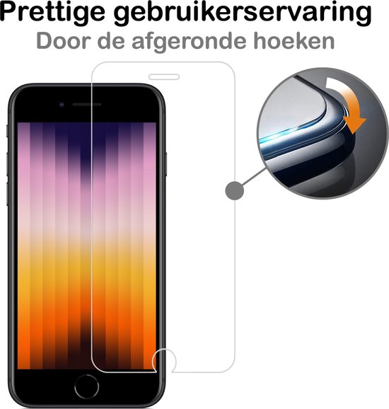 Een smartphone met een kleurrijk display. Naast de smartphone ligt een transparante screenprotector.