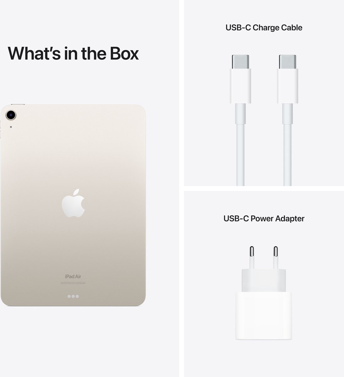 Apple iPad Air 5e generatie 256GB WiFi 10,9" Liquid Retina display M1-chip Wit USB-C Touch ID - Afbeelding 5