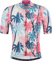 Rogelli Hawaii Fietsshirt Heren Blauw/Roze - Maat 2XL