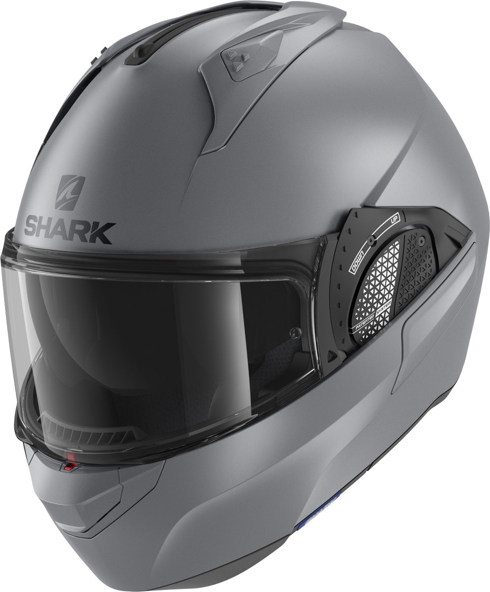 SHARK EVO GT BLANK Motorhelm Systeemhelm MAT Antraciet - Maat XL