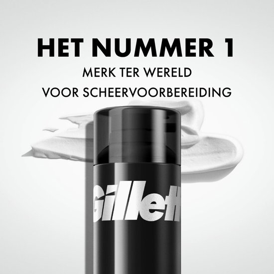 Gillette Basic Gevoelige Huid Scheerschuim Mannen - 6x200ml Voordeelverpakking - Gillette