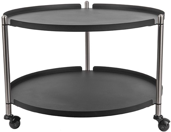 Salontafel Thrill - Staal Nikkel Zwart - 60x40cm