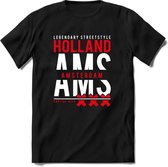 Amsterdam - Holland | TSK Original & vintage | T-Shirt Heren - Dames | Rood | Perfect Cadeau Shirt | Grappige Spreuken - Zinnen - Teksten | Maat 3XL