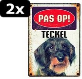 2x WAAKBORD BLIK TECKEL