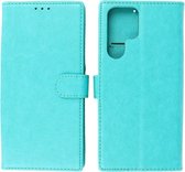 Hoesje Geschikt voor Samsung Galaxy S22 Ultra - Book Case Telefoonhoesje - Kaarthouder Portemonnee Hoesje - Wallet Cases - Groen