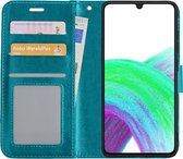 Samsung Galaxy A33 Hoes Bookcase Turquoise - Flipcase Turquoise - Samsung Galaxy A33 Book Cover - Samsung Galaxy A33 Hoesje Turquoise