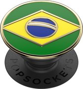 PopSockets PopGrip - Verwisselbare Telefoonbutton en Standaard - Enamel Braziliaanse Vlag