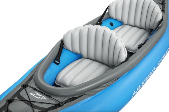 Bestway - Opblaasbare Kayak - Hydro-Force Cove Champion X2 - 2 Persoons - Inclusief Peddels, Stoelen, Handpomp en Vinnen