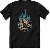 Beercap forever | Feest kado T-Shirt heren - dames | kobalt | Perfect drank cadeau shirt |Grappige bier spreuken - zinnen - teksten