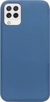 ADEL Premium Siliconen Back Cover Softcase Hoesje Geschikt voor Samsung Galaxy M22/ A22 (4G) - Blauw