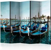 Walljar - Vouwscherm - Gondolas on the Grand Canal, Venice II [Room Dividers]