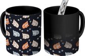 Magische Mok - Foto op Warmte Mokken - Koffiemok - Katten - Pootafdruk - Kinderen - Design - Magic Mok - Beker - 350 ML - Theemok