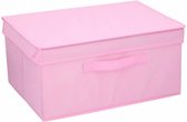 opbergdoos 21 liter textiel/polyester roze