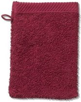 washandje Ladessa 15 x 21 cm katoen bordeaux