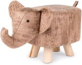 krukje Olifant 48 cm junior kunstleer/hout bruin