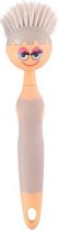 afwasborstel pop 25 cm 88 gram oranje/bruin