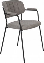 stoel Jolien 79 x 60,5 cm polyester/nylon grijs/zwart